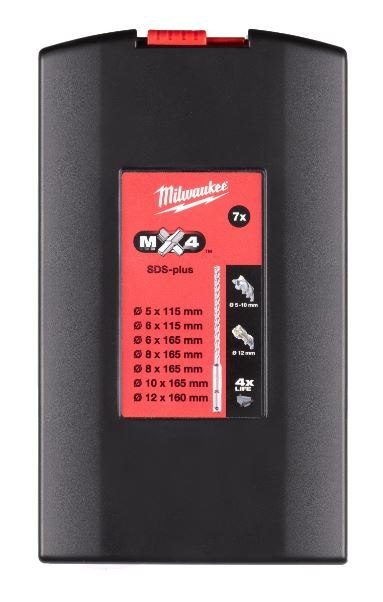 ZESTAW WIERTEŁ DO BETONU SDS+ MX4 7 SZT.