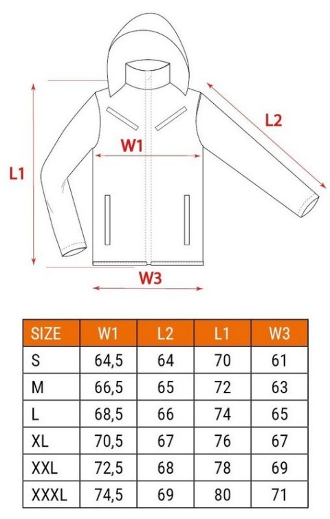 KURTKA ROBOCZA OSTRZEGAWCZA OCIEPLANA POMARAŃCZOWA ROZMIAR L
