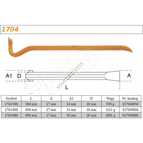 DŹWIGNIA CIESIELSKA 500MM