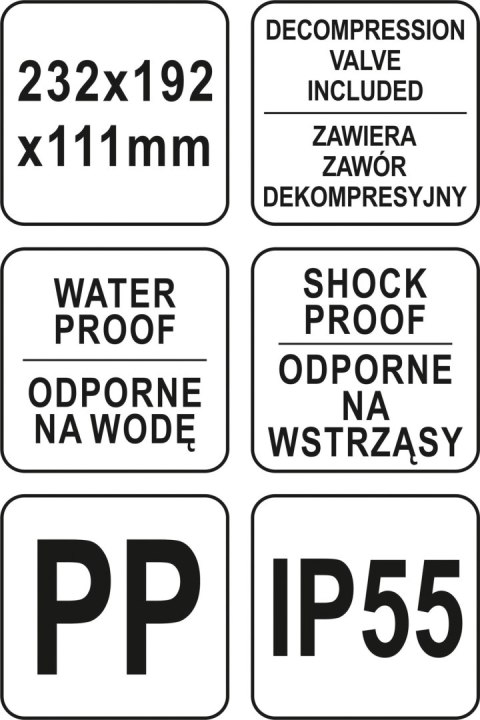 WALIZKA NARZĘDZIOWA HERMET 232*192*111MM