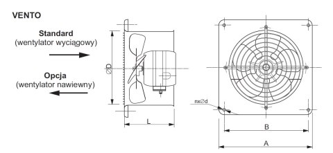 WENTYLATOR VENTO 18N 1F NAWIEWNY