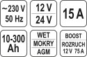 PROSTOWNIK ELEKTRONICZNY Z WSPOMAGANIEM ROZRUCHU 12/24V 15A