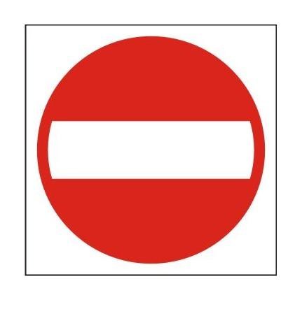 TABLICA 33*33CM ZAKAZ WJAZDU
