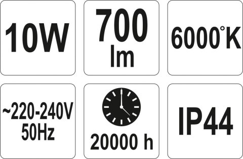 REFLEKTOR DIODOWY Z CZUJNIKIEM RUCHU 10W 700LM COB