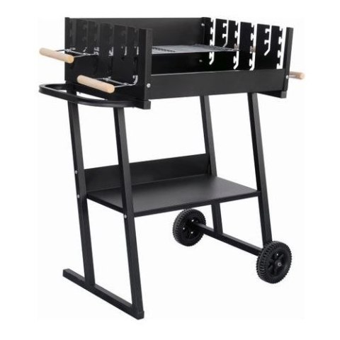 GRILL WĘGLOWY PROSTOKĄTNY NA KOŁACH