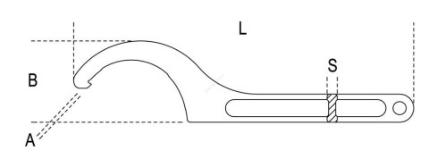 KLUCZ HAKOWY Z PAZUREM 120-125-130MM