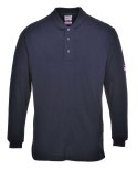 KOSZULKA POLO TRUDNOPALNA, ANTYSTATYCZNA FR10 GRANATOWA L