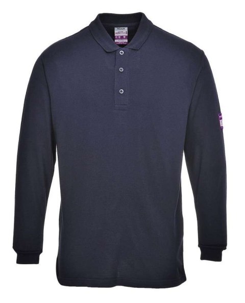 KOSZULKA POLO TRUDNOPALNA, ANTYSTATYCZNA FR10 GRANATOWA XL