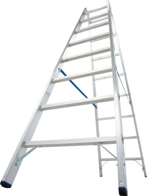 DRABINA ALUMINIOWA DWUSTRONNA STABILO 2*8 SZCZEBLI