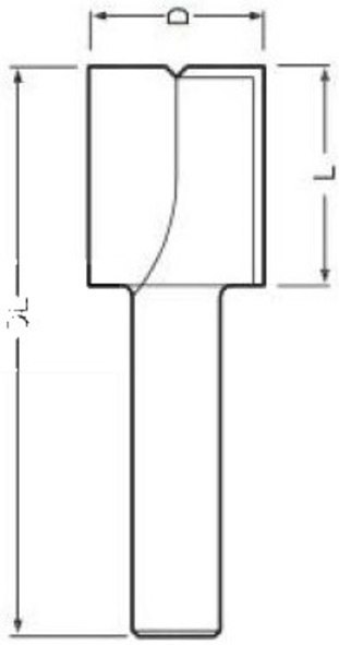 FREZ PROSTY 8MM 20*20MM 2 ROWKI