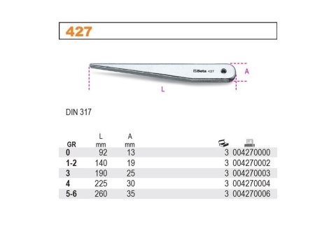WYBIJAK DO UCHWYTÓW MORSE`A 3