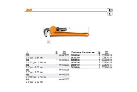 KLUCZ DO RUR WZMOCNIONY 5''