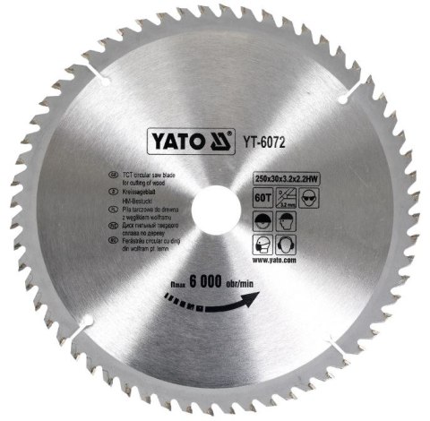 TARCZA WIDIOWA 250*60T*30MM