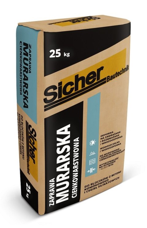 ZAPRAWA MURARSKA DO BLOCZKÓW Z BETONU KOMÓRKOWEGO BIAŁA 25KG