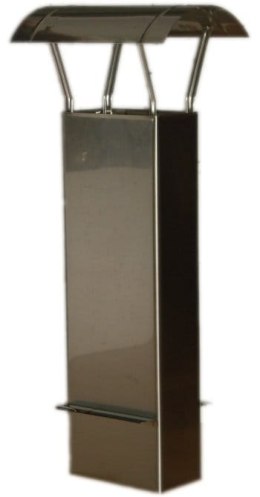 PRZEDŁUŻKA ŻAROODPORNA 14*15*80CM Z DASZ.Z ROZETĄ GR1MM