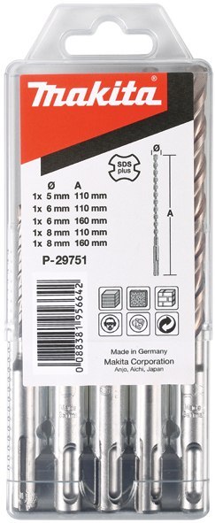 ZESTAW WIERTEŁ SDS-PLUS 5SZT