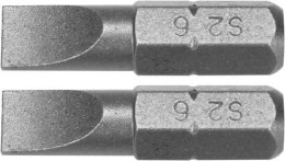 BITY 1/4'X25 MM, 6MM, 2 SZT