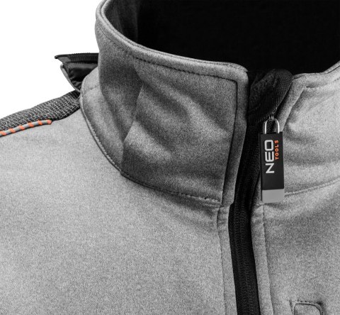 KURTKA SOFTSHELL Z KAPTUREM ODPINANYM, ROZMIAR XL