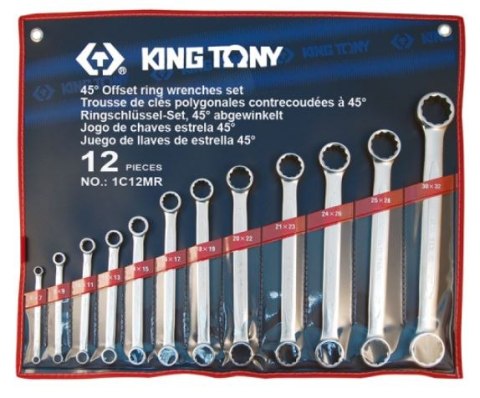 ZESTAW KLUCZY OCZKOWYCH PROSTYCH 6 - 32MM, 12CZ. ETUI