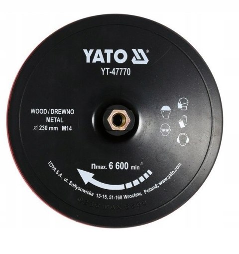 TARCZA Z RZEPEM 230MM M14 + AKCESORIA