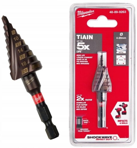 WIERTŁO WIELOSTOPNIOWE UDAR 4-20MM